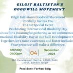 Remarks on International Day of Persons with Disabilities, 3 December.