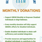 Monthly Donations for Gilgit Baltistan Goodwill Movement